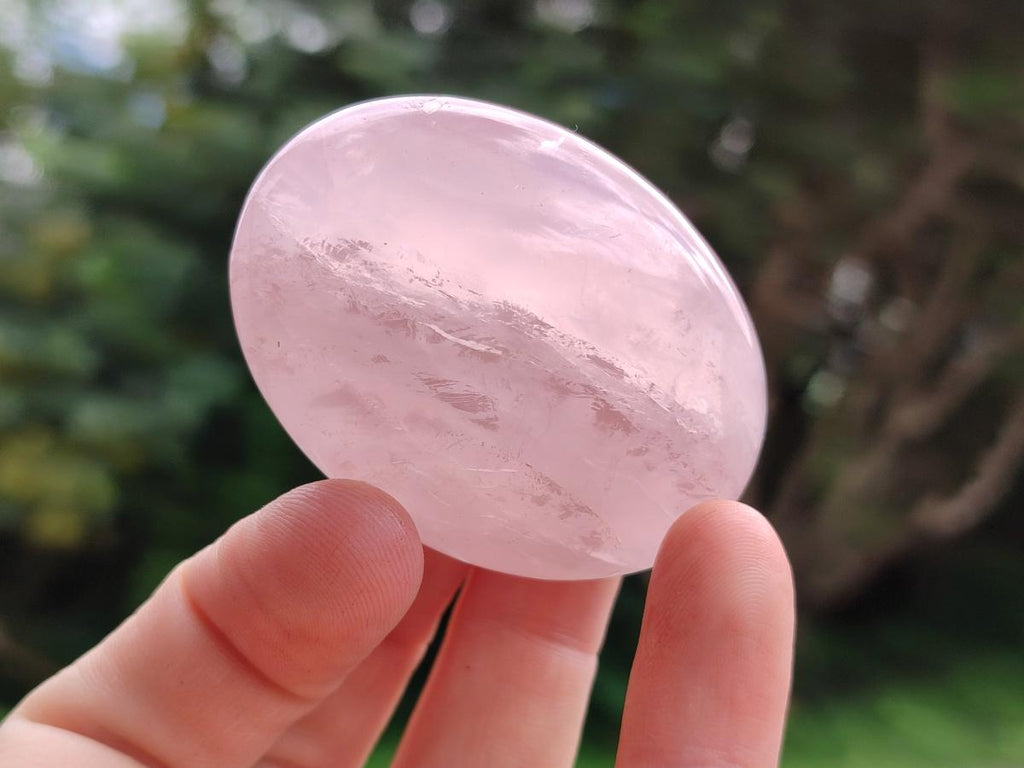 Polished Gemmy Rose Quartz Palm Stones x 20 From Madagascar - Toprock Gemstones and Minerals 