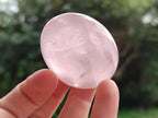 Polished Gemmy Rose Quartz Palm Stones x 20 From Madagascar - Toprock Gemstones and Minerals 