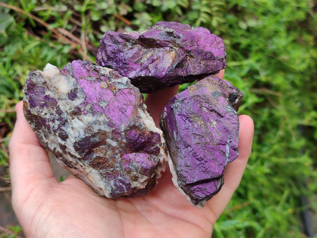 Natural Metallic Cobbed Purpurite Specimens x 12 From Erongo, Namibia - Toprock Gemstones and Minerals 