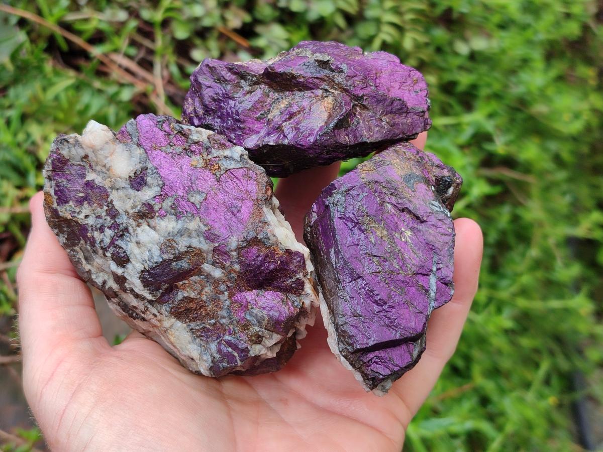 Natural Metallic Cobbed Purpurite Specimens x 12 From Erongo, Namibia - Toprock Gemstones and Minerals 