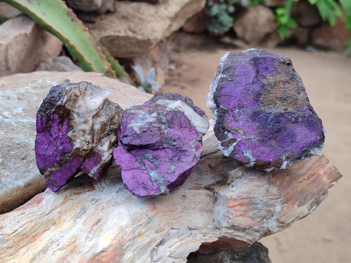 Natural Metallic Cobbed Purpurite Specimens x 12 From Erongo, Namibia - Toprock Gemstones and Minerals 