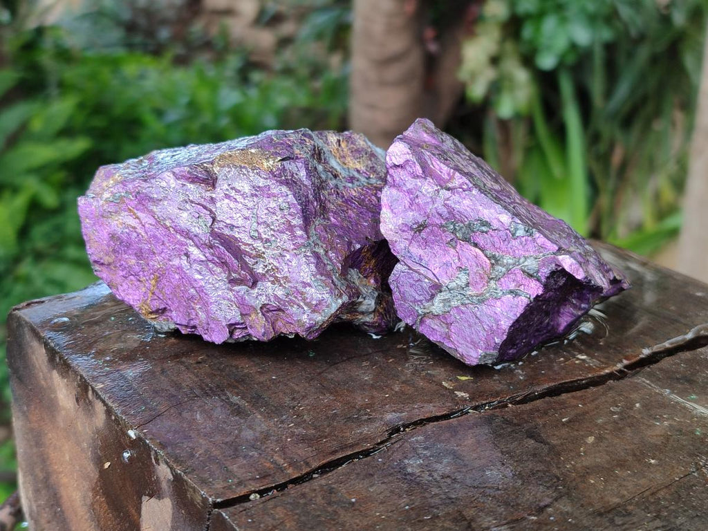 Natural Metallic Cobbed Purpurite Specimens x 12 From Erongo, Namibia - Toprock Gemstones and Minerals 
