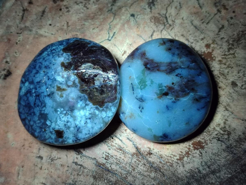 Polished Dendritic Agate Galets x 12 From Moralambo, Madagascar - Toprock Gemstones and Minerals 