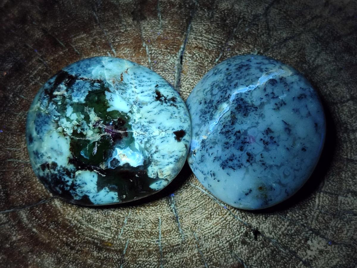 Polished Dendritic Agate Galets x 12 From Moralambo, Madagascar - Toprock Gemstones and Minerals 