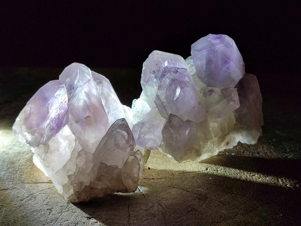 Natural Small Jacaranda Amethyst Clusters x 12 From Mumbwa, Zambia - Toprock Gemstones and Minerals 