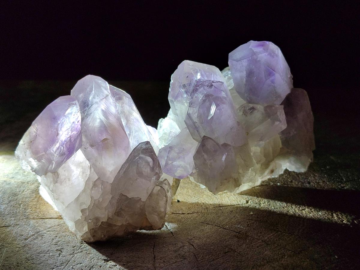 Natural Small Jacaranda Amethyst Clusters x 12 From Mumbwa, Zambia - Toprock Gemstones and Minerals 