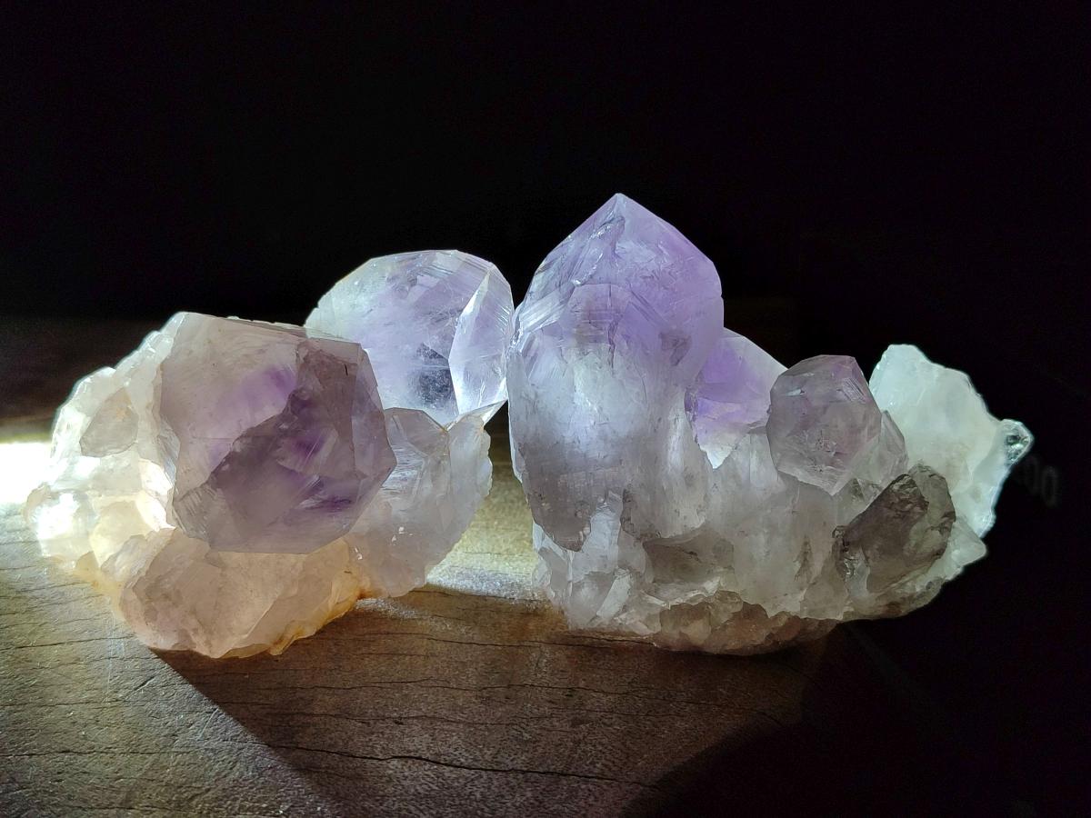 Natural Small Jacaranda Amethyst Clusters x 12 From Mumbwa, Zambia - Toprock Gemstones and Minerals 