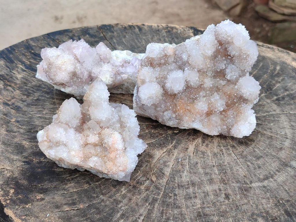 Natural Lilac Amethyst Spirit Quartz Clusters x 3 From Boekenhouthoek, South Africa - Toprock Gemstones and Minerals 