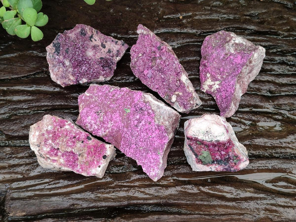 Natural Salrose Cobaltoan Dolomite Specimens x 6 From Kakanda, Congo - Toprock Gemstones and Minerals 