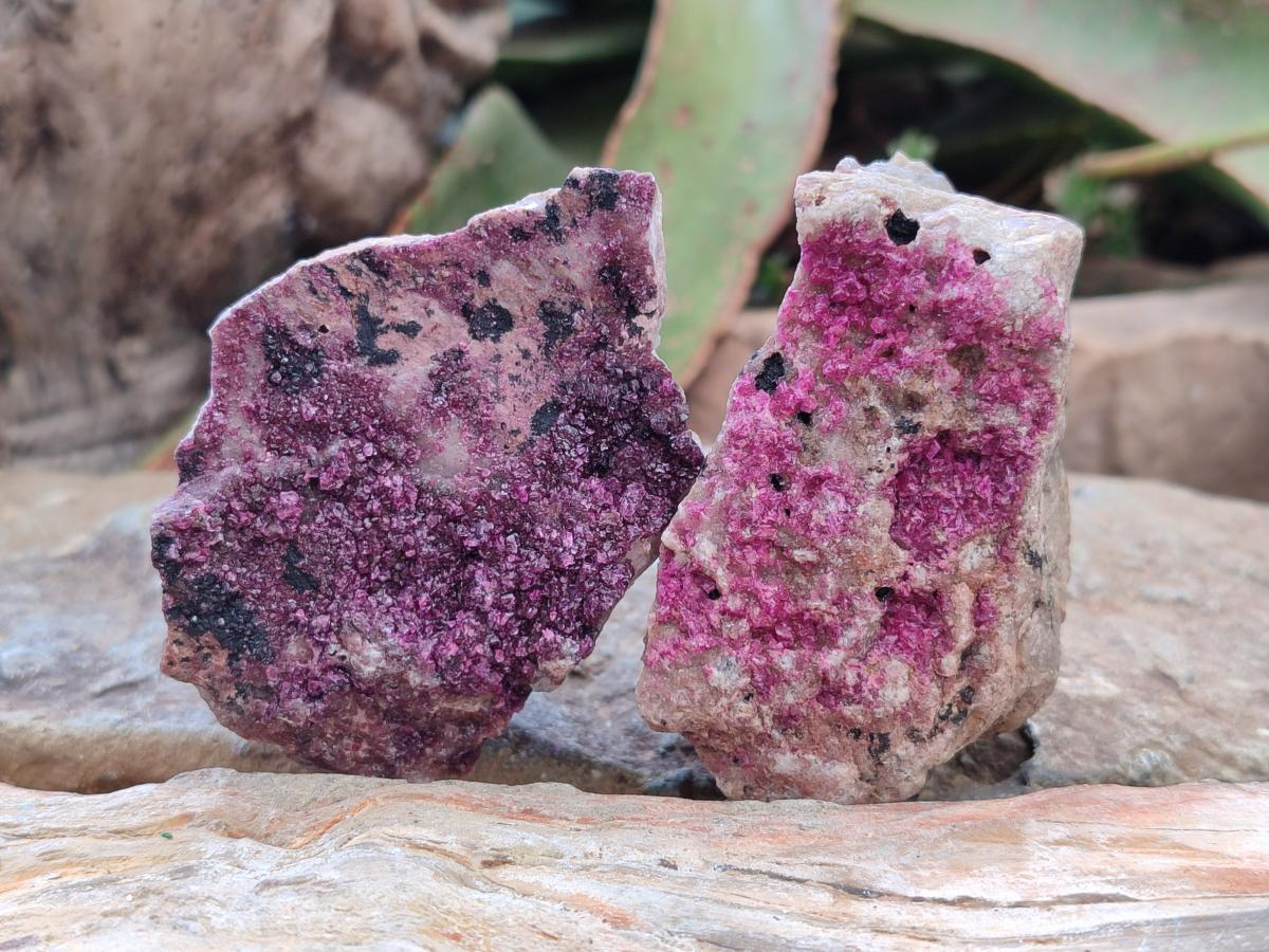 Natural Salrose Cobaltoan Dolomite Specimens x 6 From Kakanda, Congo - Toprock Gemstones and Minerals 