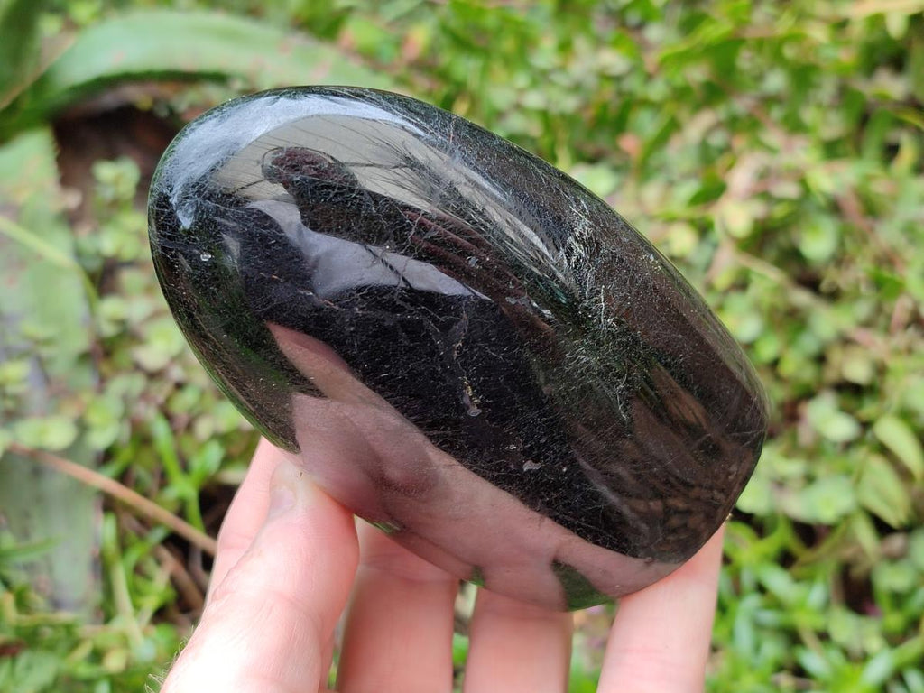 Polished Black Tourmaline Standing Free Forms x 2 From Madagascar - Toprock Gemstones and Minerals 
