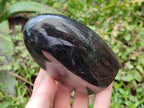 Polished Black Tourmaline Standing Free Forms x 2 From Madagascar - Toprock Gemstones and Minerals 