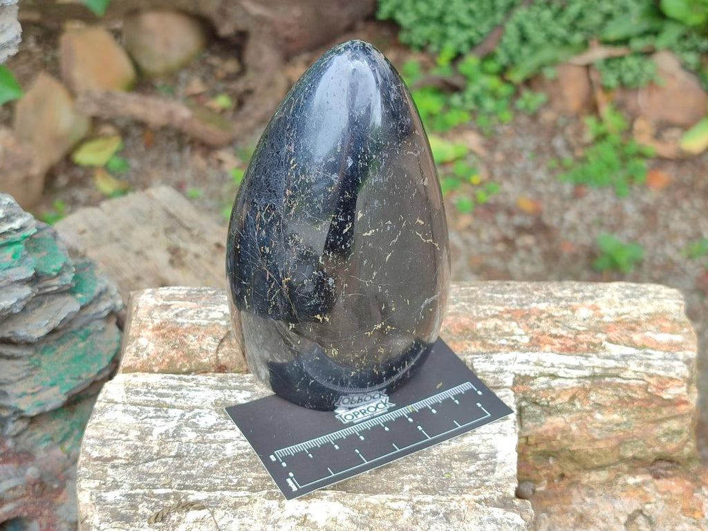 Polished Black Tourmaline Standing Free Forms x 2 From Madagascar - Toprock Gemstones and Minerals 