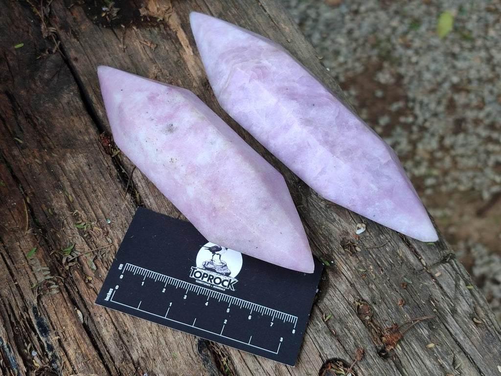 Polished Lepidolite Double Terminated Crystals x 6 From Zimbabwe - Toprock Gemstones and Minerals 