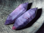 Polished Lepidolite Double Terminated Crystals x 6 From Zimbabwe - Toprock Gemstones and Minerals 