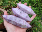 Polished Lepidolite Double Terminated Crystals x 6 From Zimbabwe - Toprock Gemstones and Minerals 