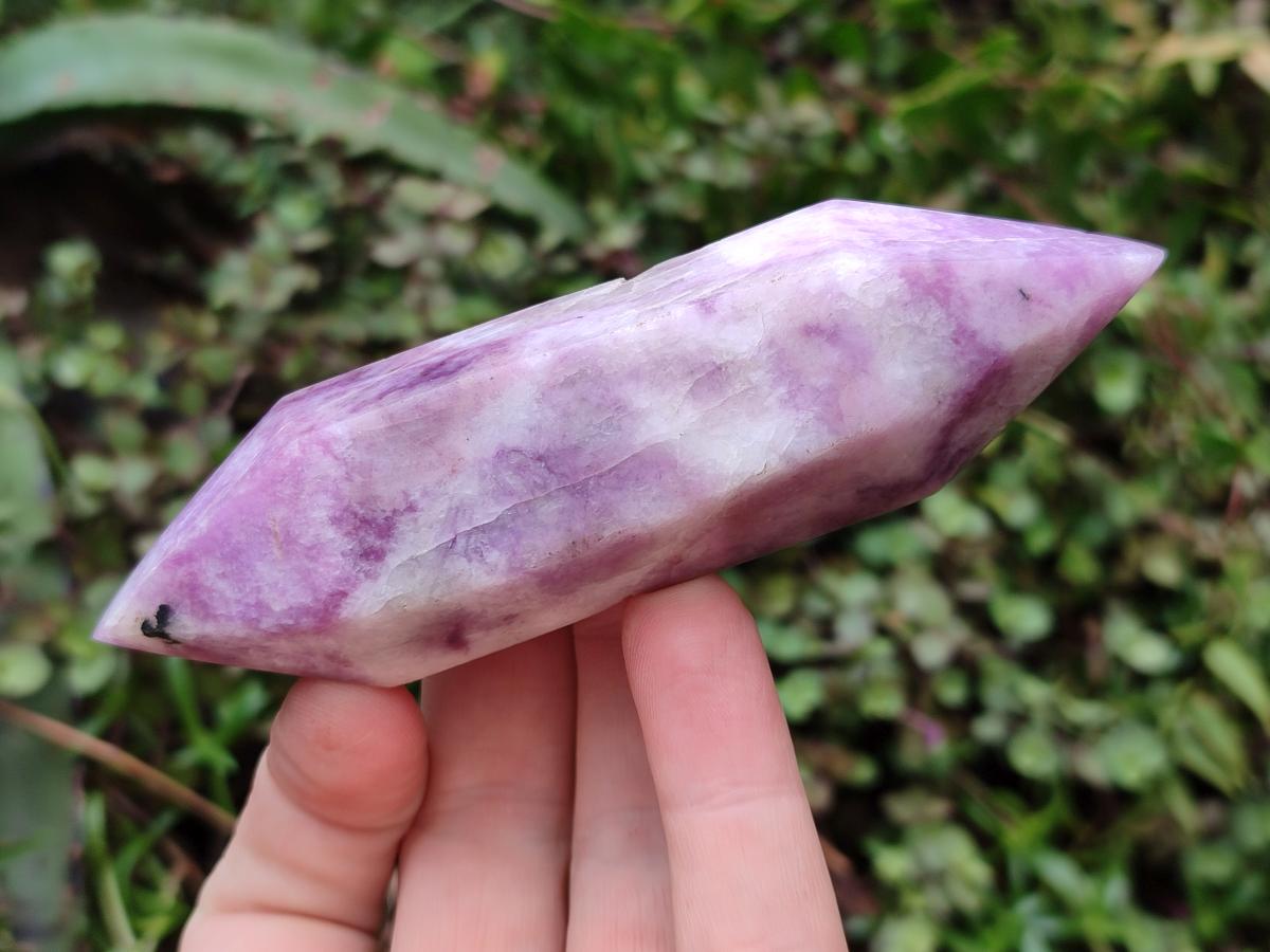 Polished Lepidolite Double Terminated Crystals x 6 From Zimbabwe - Toprock Gemstones and Minerals 