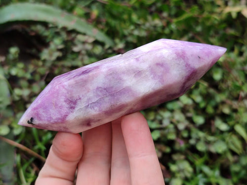 Polished Lepidolite Double Terminated Crystals x 6 From Zimbabwe - Toprock Gemstones and Minerals 