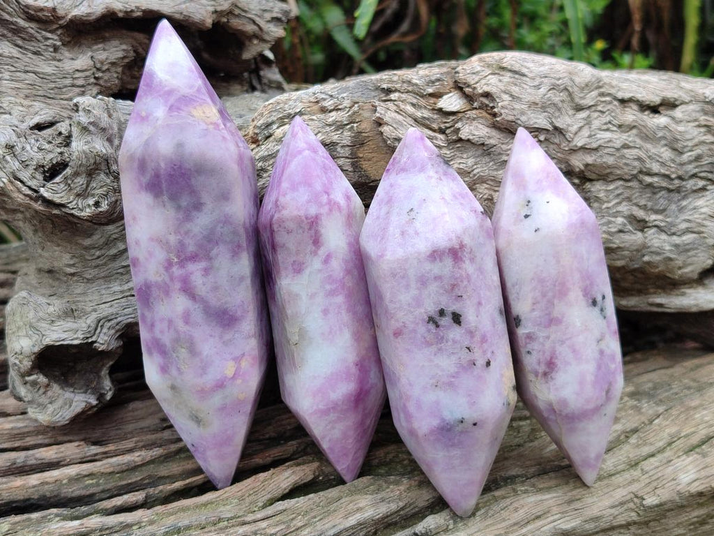 Polished Lepidolite Double Terminated Crystals x 6 From Zimbabwe - Toprock Gemstones and Minerals 