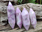 Polished Lepidolite Double Terminated Crystals x 6 From Zimbabwe - Toprock Gemstones and Minerals 