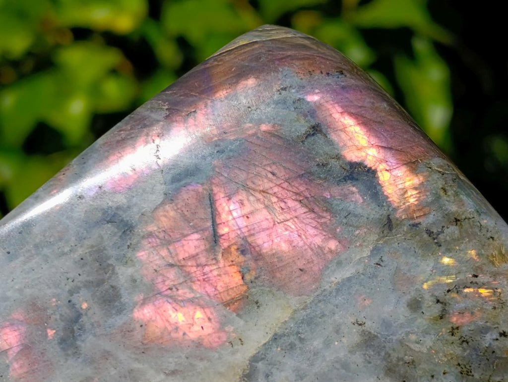 Polished Rare Purple Sunset Flash Labradorite Standing Free Forms x 2 From Madagascar - Toprock Gemstones and Minerals 