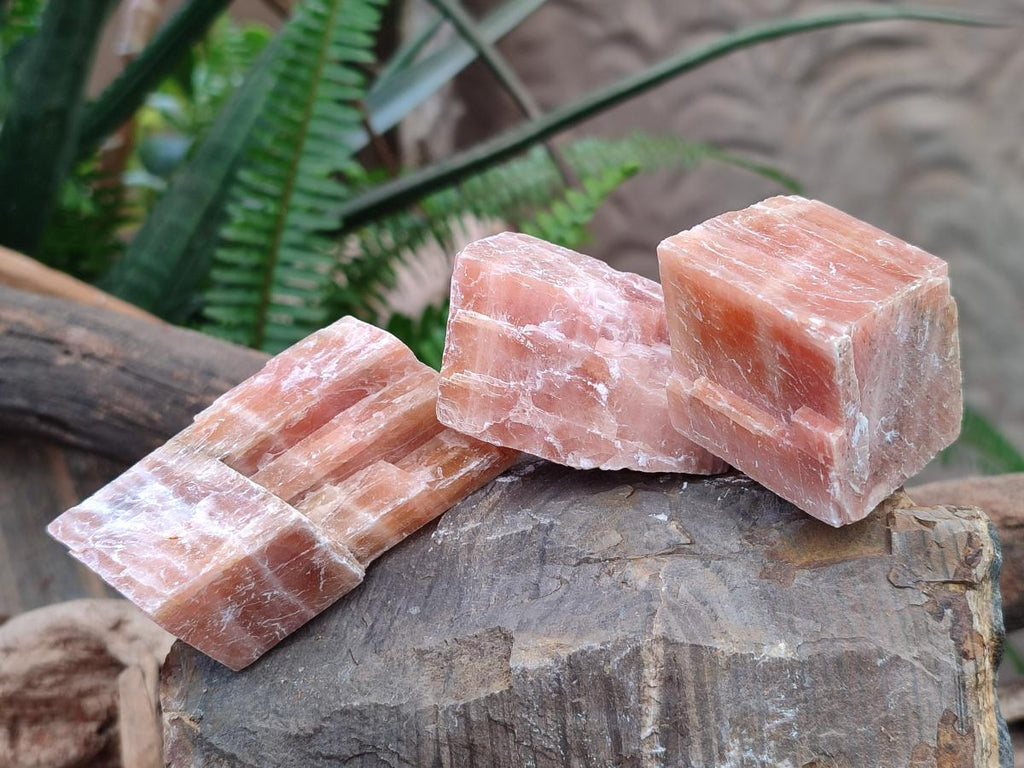 Natural Rhombohedral Sunset Orange Calcite Specimens x 24 From Spitzkop, Namibia - Toprock Gemstones and Minerals 