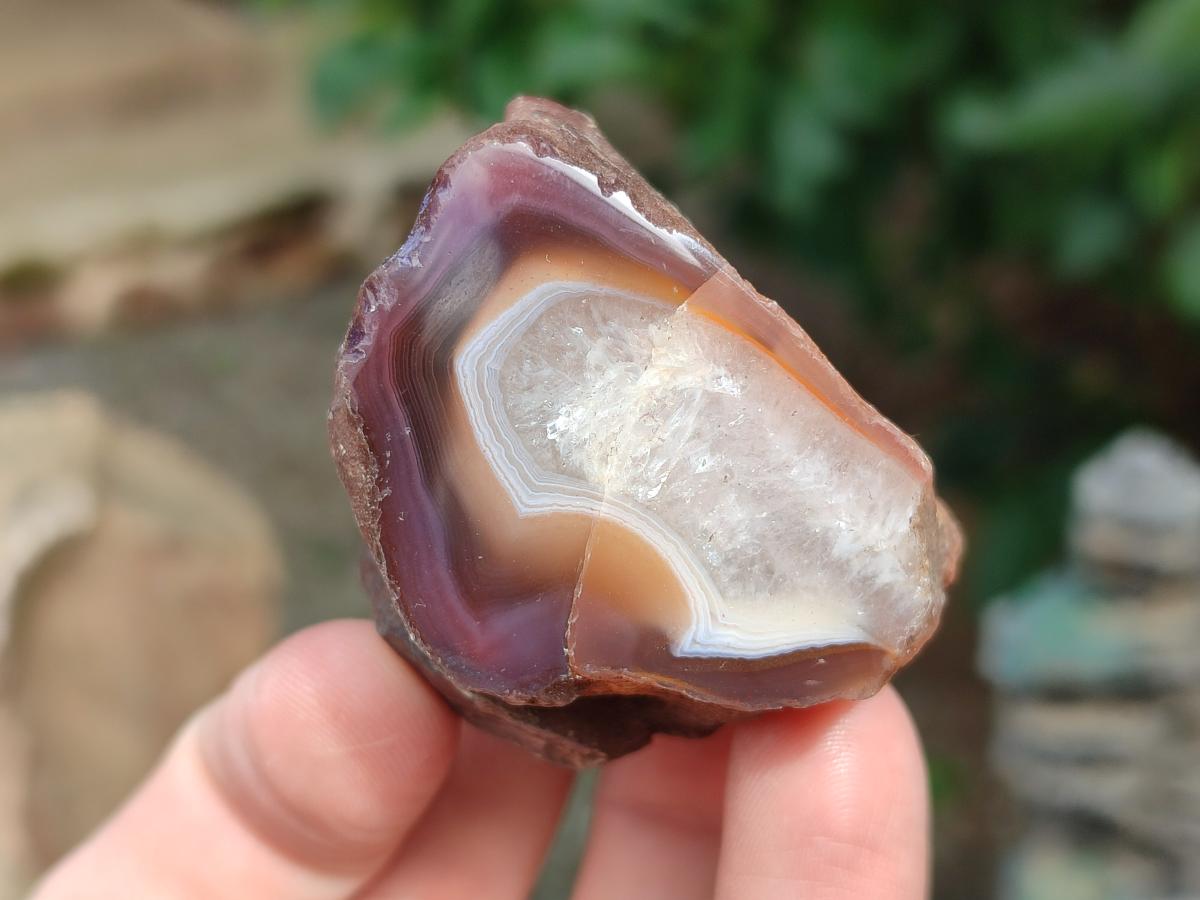 Polished One Side Red Shashe River Agate Nodules x 35 From Shashe River, Zimbabwe - Toprock Gemstones and Minerals 