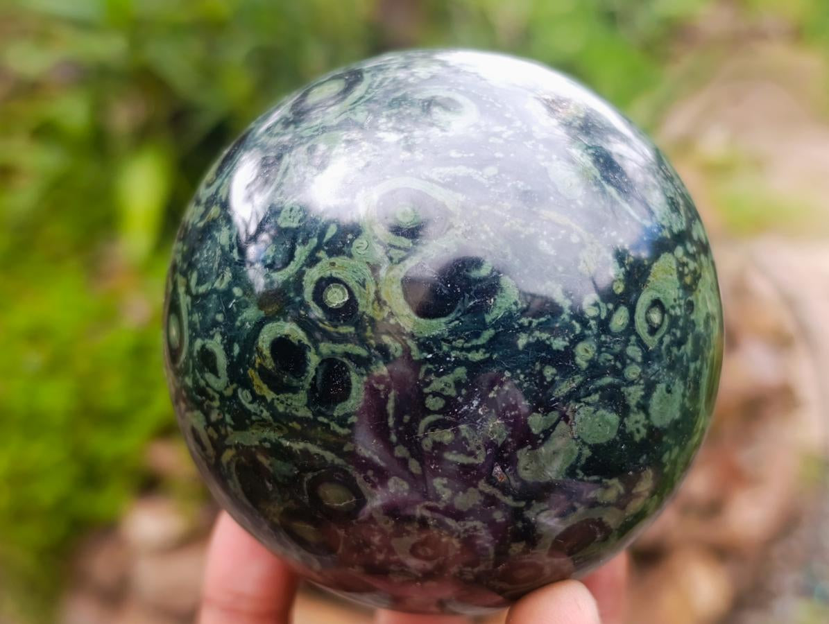 Polished Stromatolite Spheres x 3 From Katsepy, Madagascar - Toprock Gemstones and Minerals 