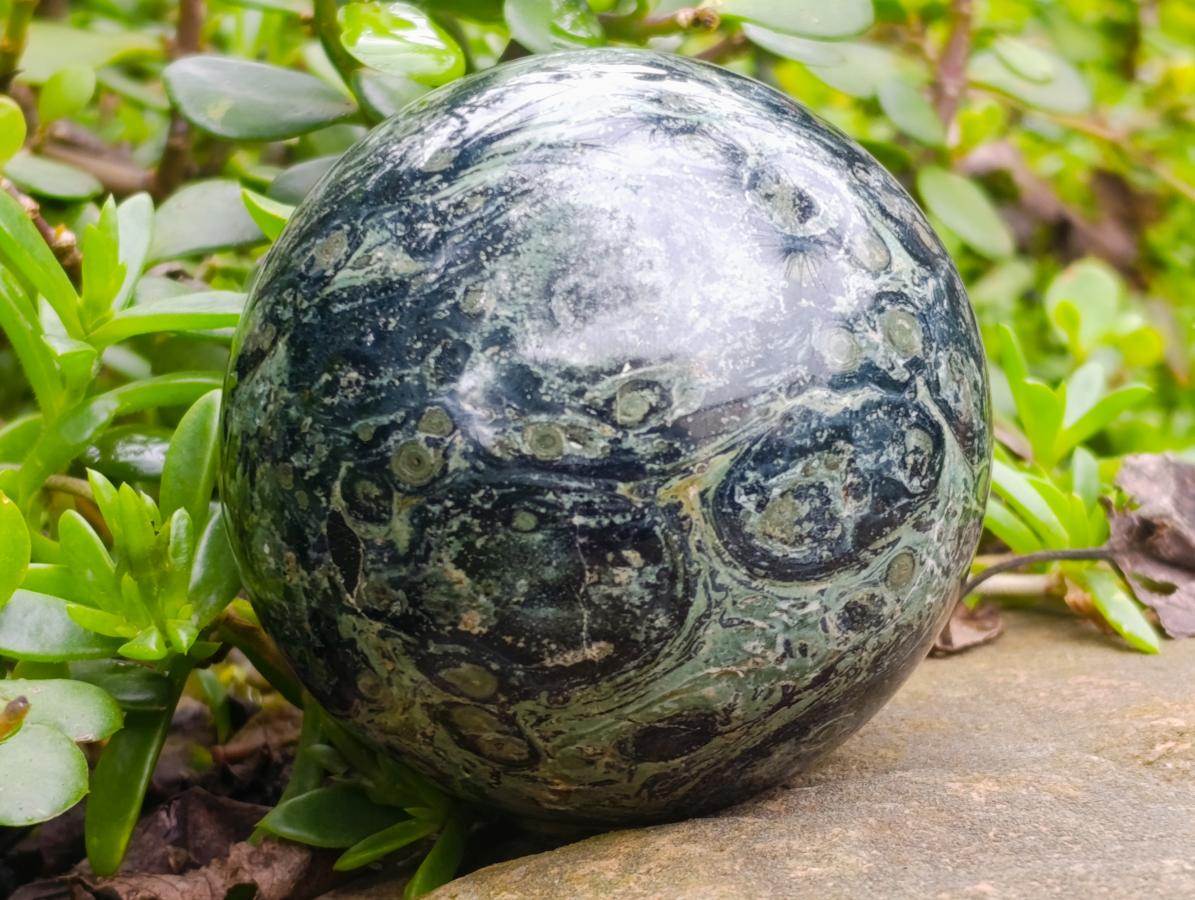 Polished Stromatolite Spheres x 3 From Katsepy, Madagascar - Toprock Gemstones and Minerals 