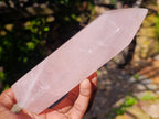 Polished Gemmy Rose Quartz Crystals x 2 From Madagascar - Toprock Gemstones and Minerals 