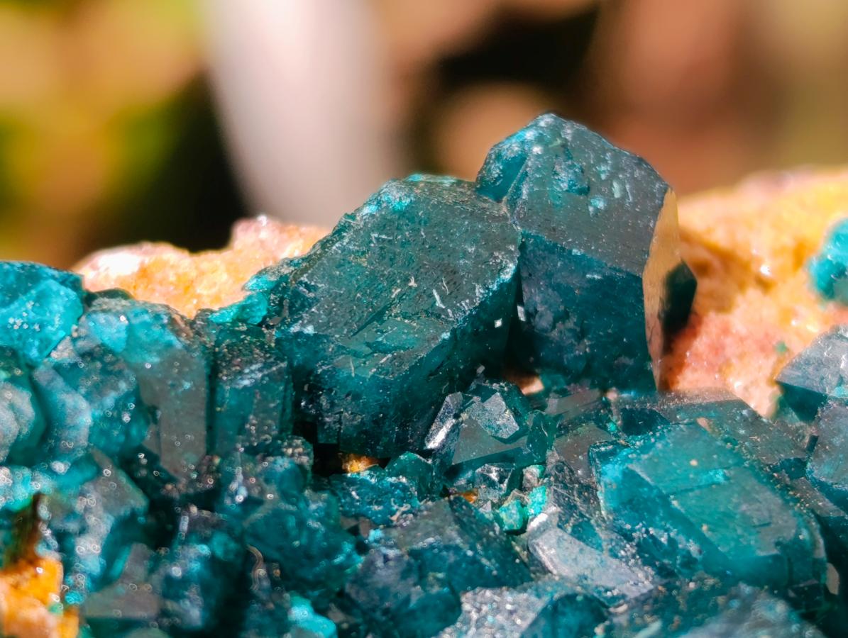 Natural Dioptase on Dolomite Specimens x 3 From Likasi, Congo - Toprock Gemstones and Minerals 