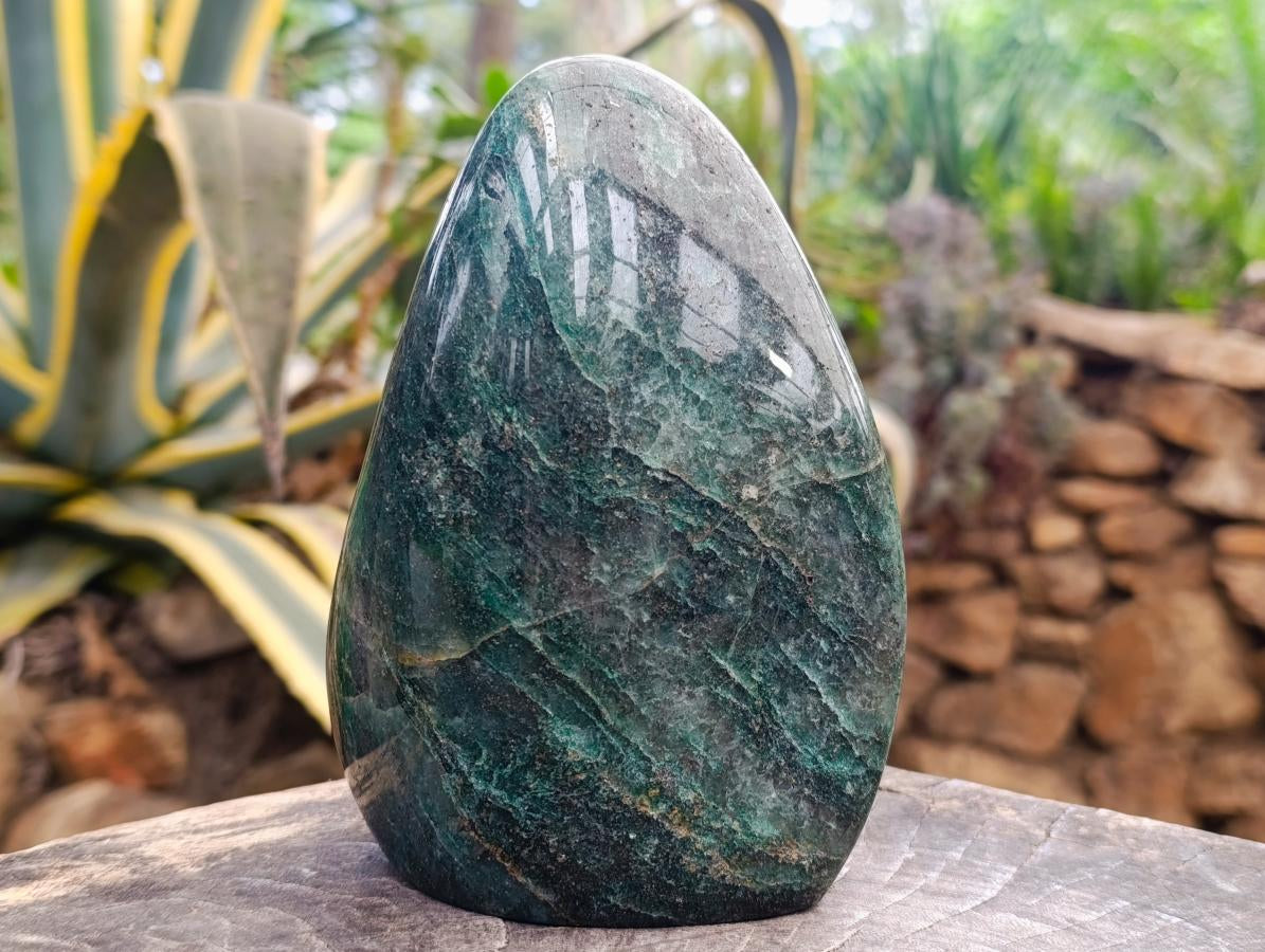 Polished Large Fuchsite Quartz Standing Free Forms x 1 From Andakatany, Madagascar - Toprock Gemstones and Minerals 