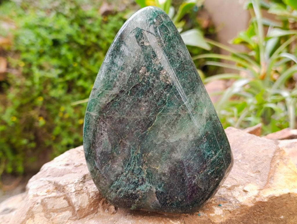 Polished Large Fuchsite Quartz Standing Free Forms x 1 From Andakatany, Madagascar - Toprock Gemstones and Minerals 