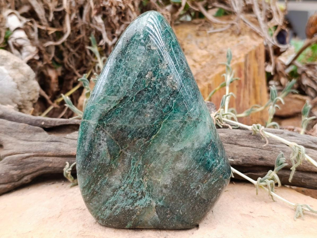 Polished Large Fuchsite Quartz Standing Free Forms x 1 From Andakatany, Madagascar - Toprock Gemstones and Minerals 