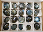 Polished Labradorite Palm Stones x 20 From Madagascar - Toprock Gemstones and Minerals 