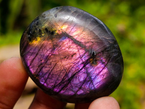 Polished Labradorite Palm Stones x 20 From Madagascar - Toprock Gemstones and Minerals 