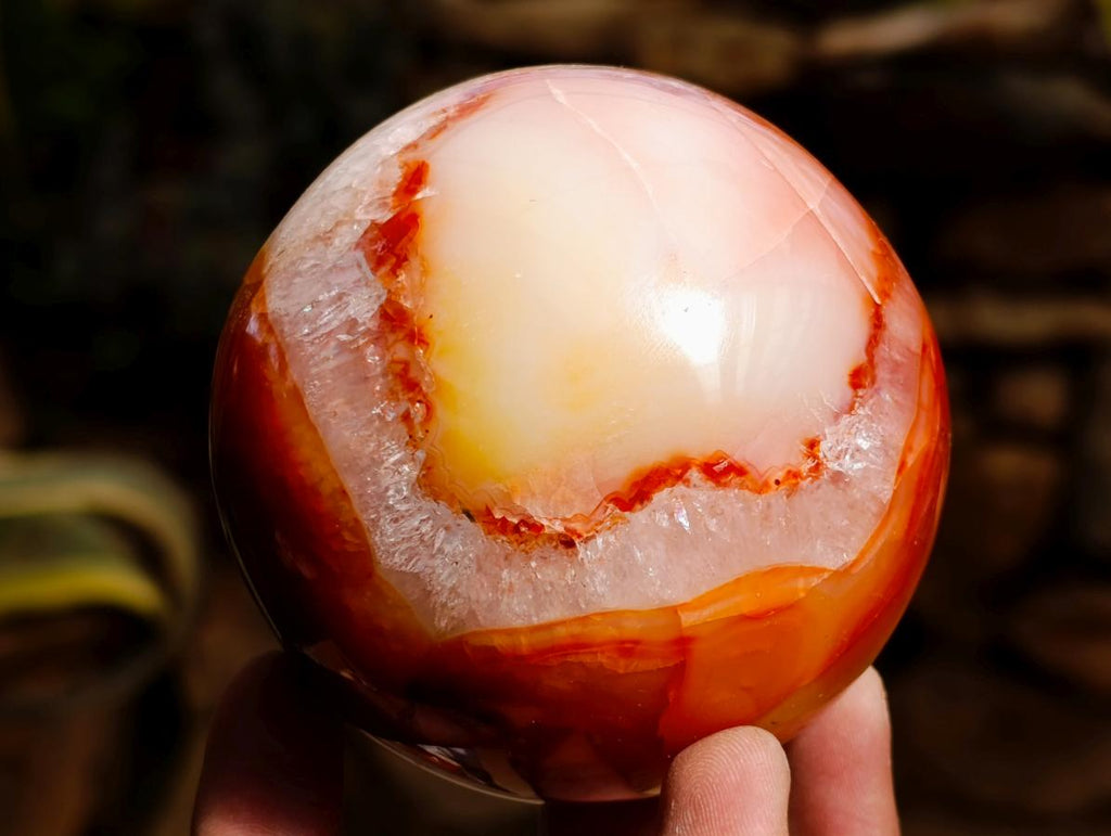 Polished Carnelian Agate Gemstone Spheres x 3 From Madagascar - Toprock Gemstones and Minerals 