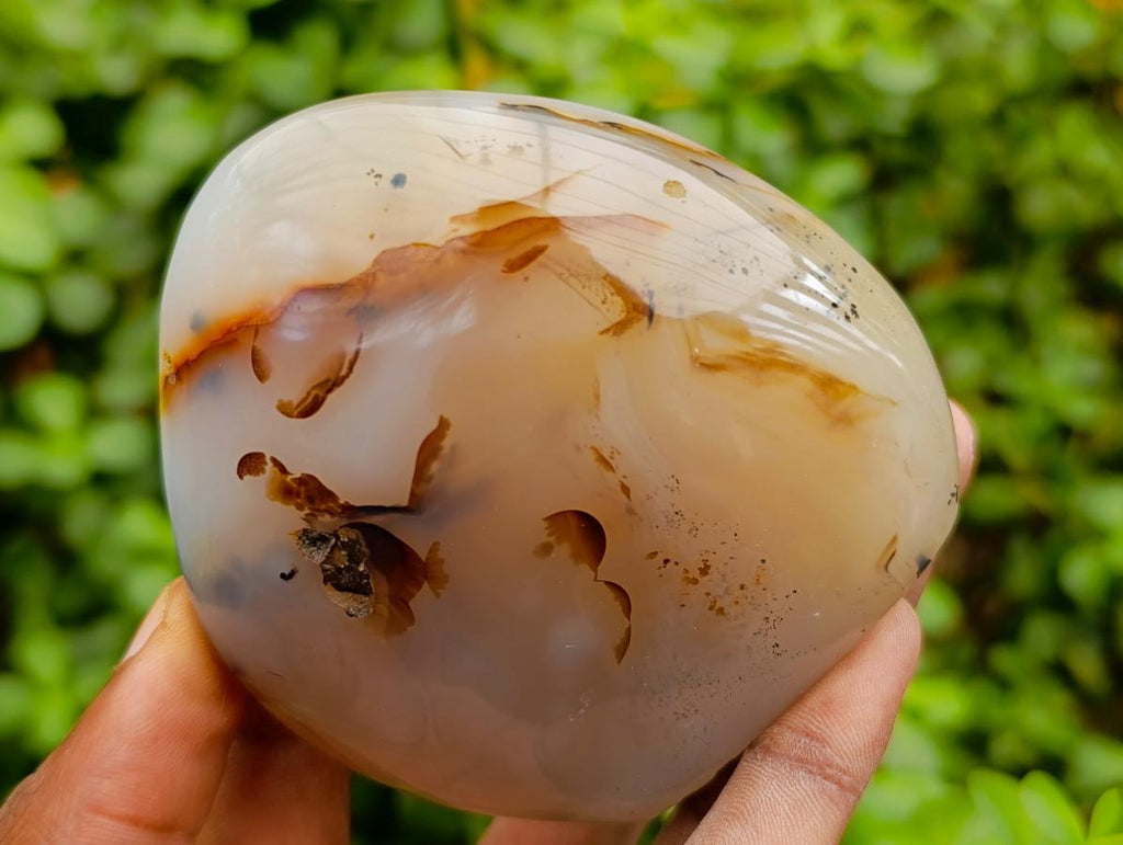 Polished Dendritic Agate Standing Free Forms x 5 From Moralambo, Madagascar - Toprock Gemstones and Minerals 