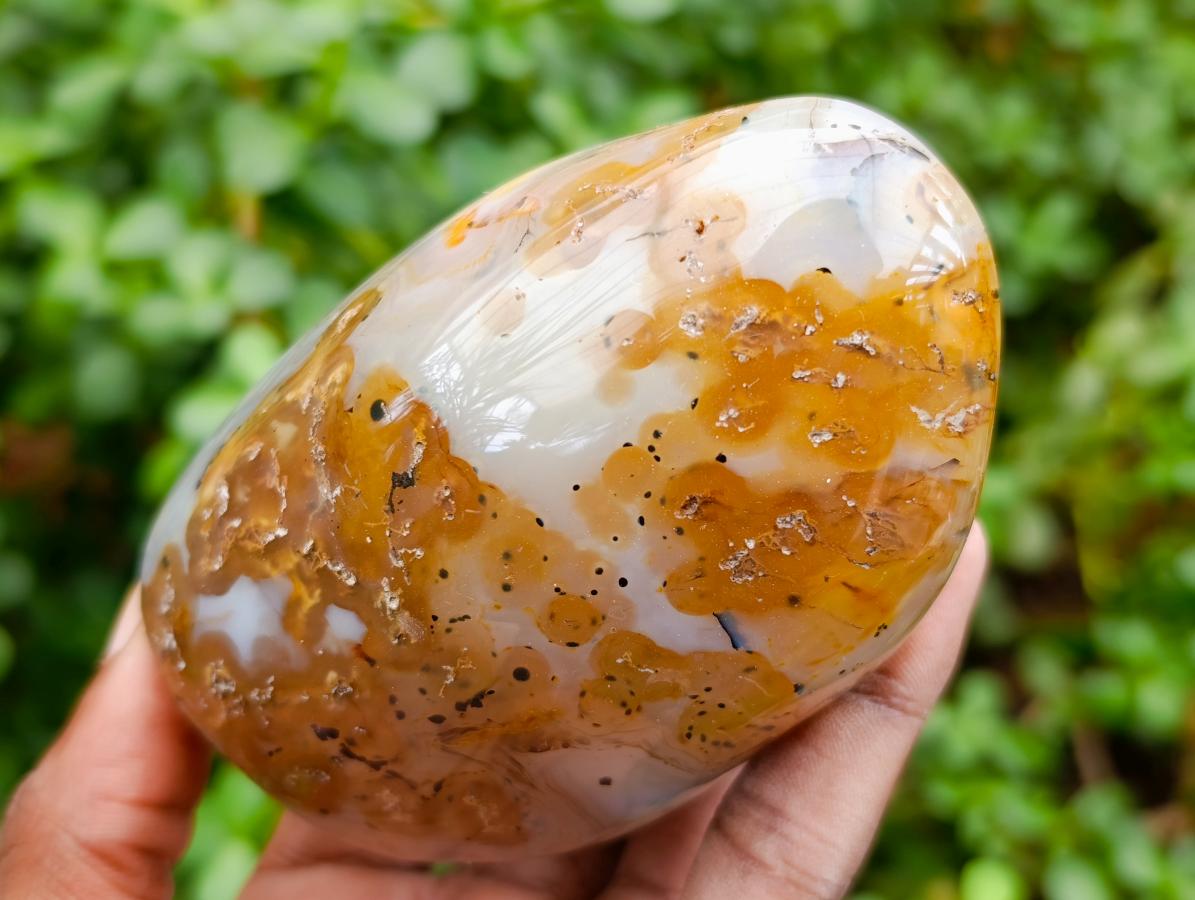 Polished Dendritic Agate Standing Free Forms x 5 From Moralambo, Madagascar - Toprock Gemstones and Minerals 