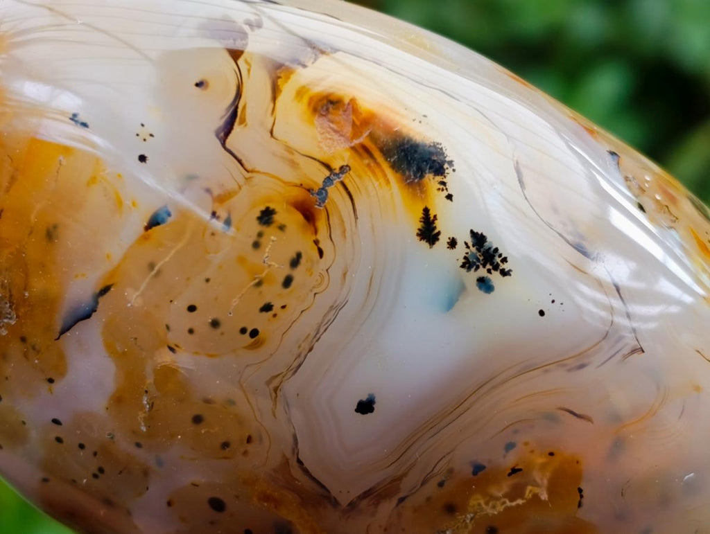Polished Dendritic Agate Standing Free Forms x 5 From Moralambo, Madagascar - Toprock Gemstones and Minerals 