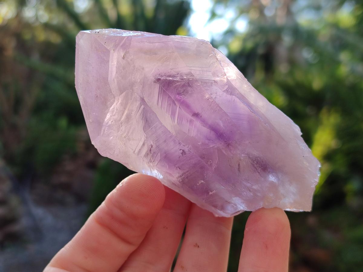 Natural Jacaranda Amethyst Single Crystals x 12 From Mumbwa, Zambia - Toprock Gemstones and Minerals 