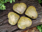 Polished Green Opal Hearts x 6 From Betroka, Madagascar - Toprock Gemstones and Minerals 