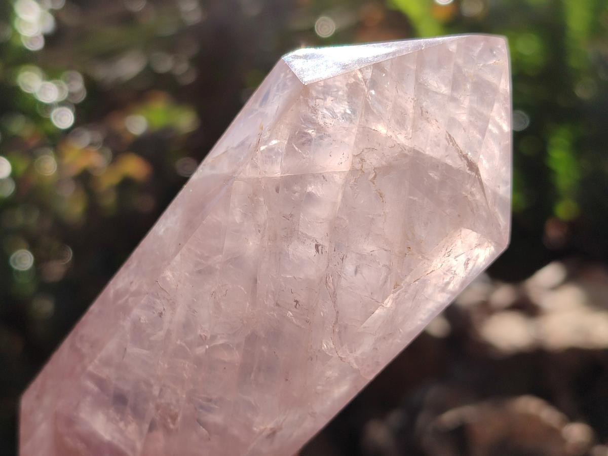 Polished Double Terminated Gemmy Rose Quartz Crystals x 6 From Madagascar - Toprock Gemstones and Minerals 