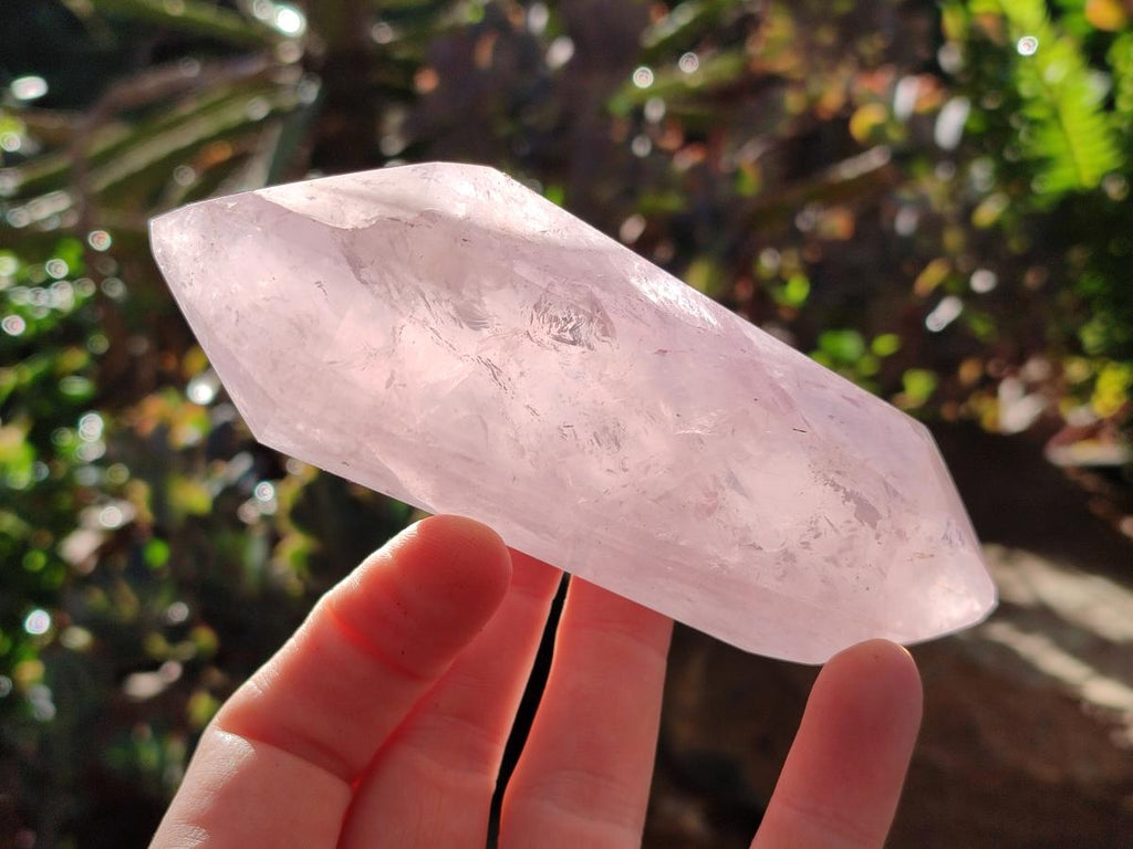 Polished Double Terminated Gemmy Rose Quartz Crystals x 6 From Madagascar - Toprock Gemstones and Minerals 