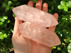 Polished Double Terminated Gemmy Rose Quartz Crystals x 6 From Madagascar - Toprock Gemstones and Minerals 