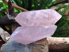 Polished Double Terminated Gemmy Rose Quartz Crystals x 6 From Madagascar - Toprock Gemstones and Minerals 