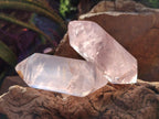 Polished Double Terminated Gemmy Rose Quartz Crystals x 6 From Madagascar - Toprock Gemstones and Minerals 