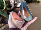Polished Polychrome Jasper Standing Free Forms x 4 From NW Coast, Madagascar - Toprock Gemstones and Minerals 