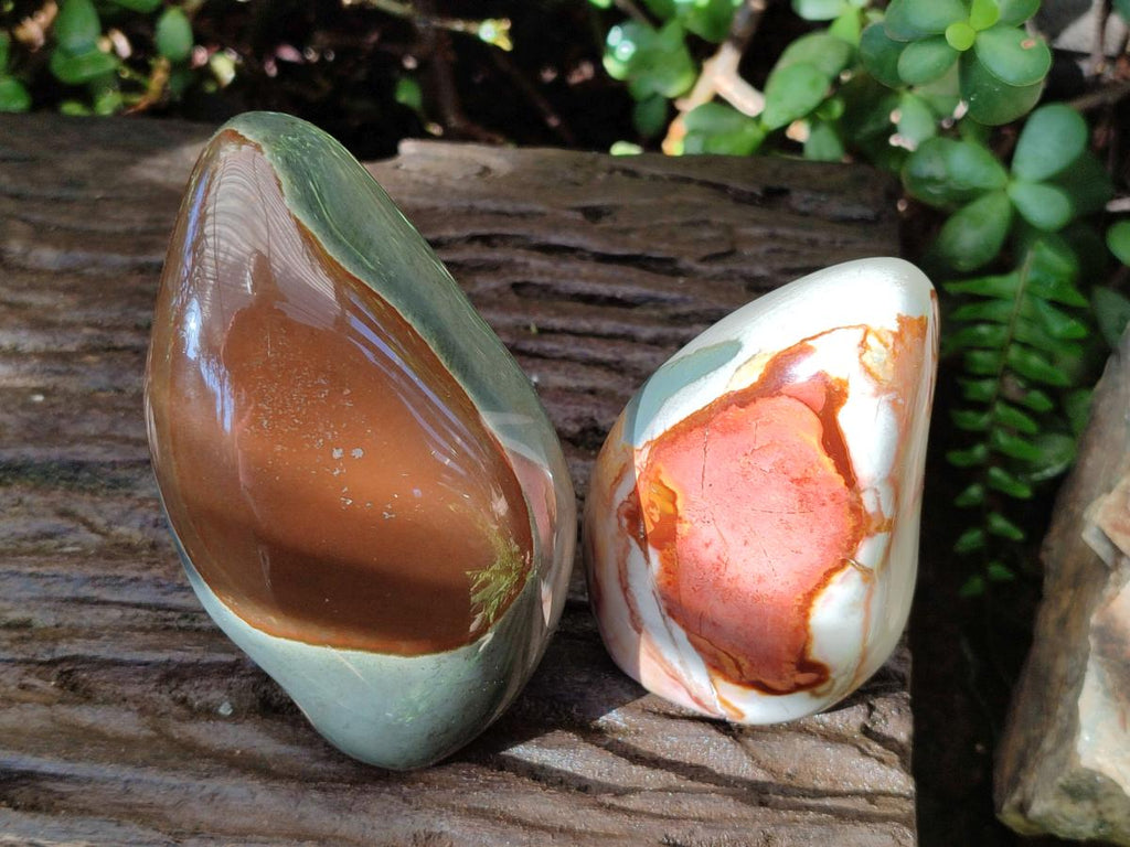 Polished Polychrome Jasper Standing Free Forms x 4 From NW Coast, Madagascar - Toprock Gemstones and Minerals 