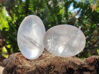 Polished Girasol Pearl Quartz Palm Stones x 12 From Ambatondrazaka, Madagascar - Toprock Gemstones and Minerals 